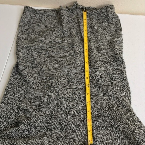 Rocawear Funnel Neck Tie Gray Black Marled Sweater Kangaroo Pocket Womens 2X - Picture 9 of 12